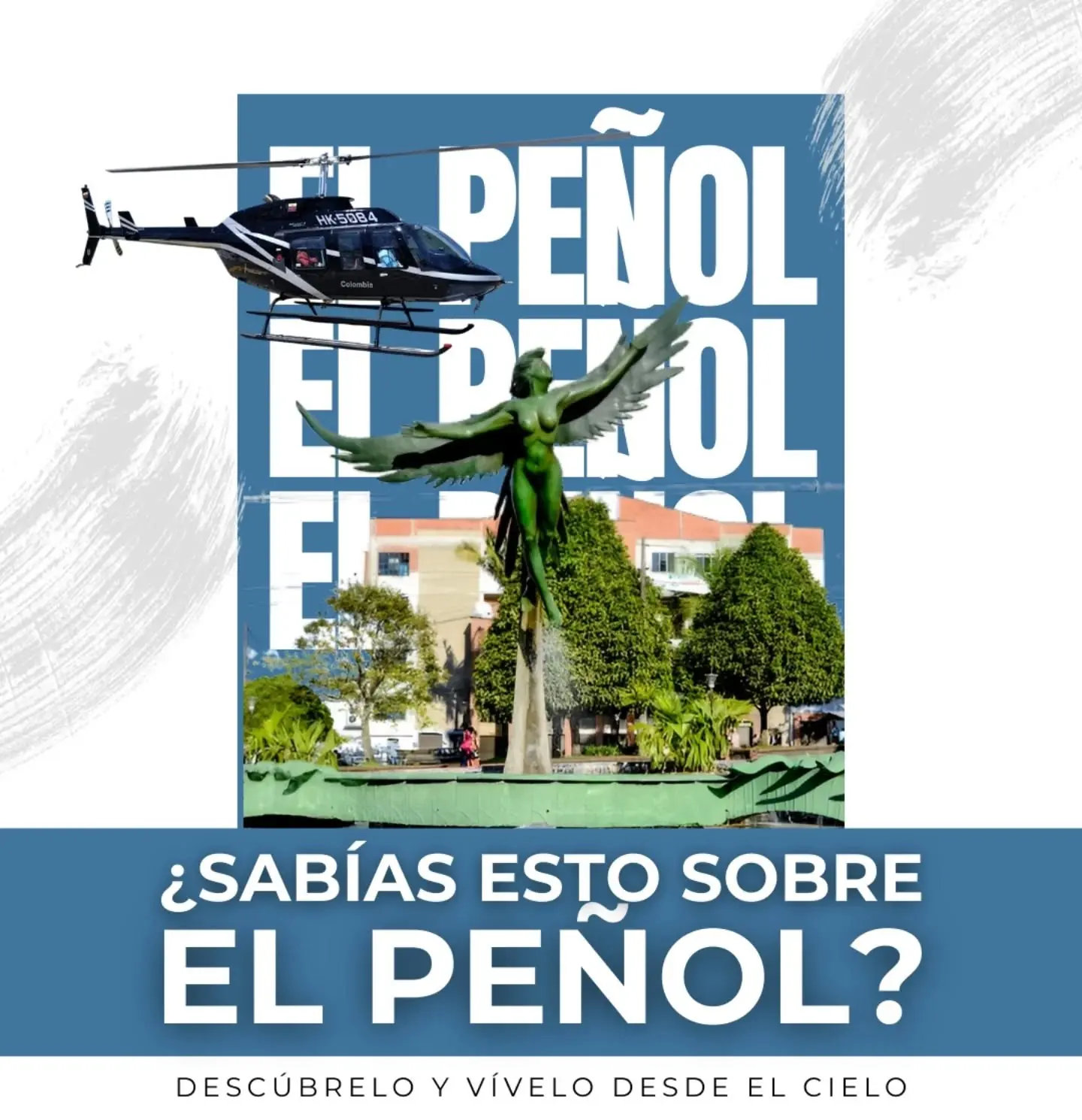 Pieza visual sobre el vuelo sobre El Peñol