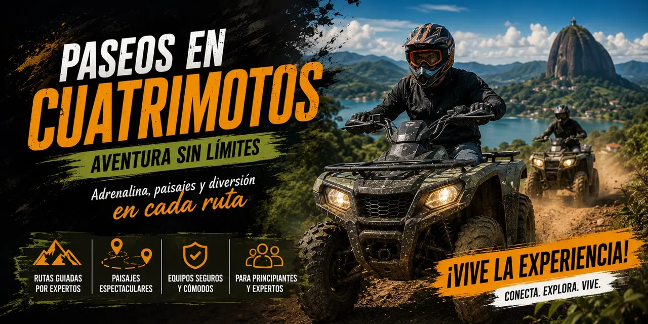 Publicidad de los paseos en cuatrimoto