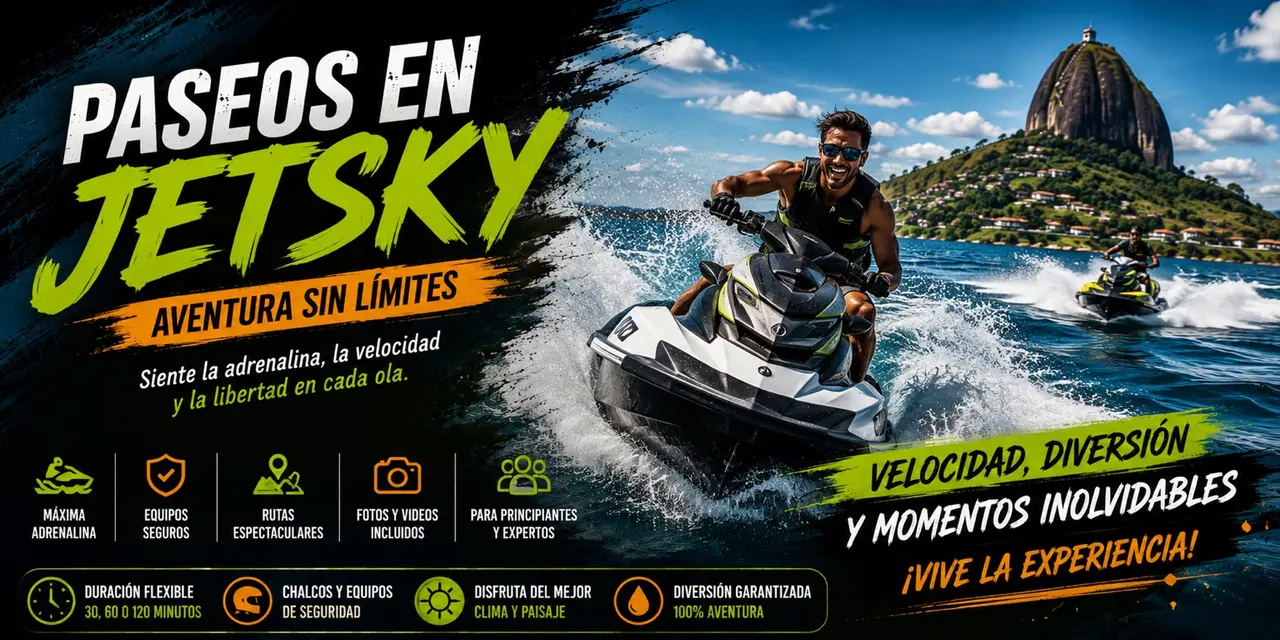 Publicidad de los paseos en Jet Ski