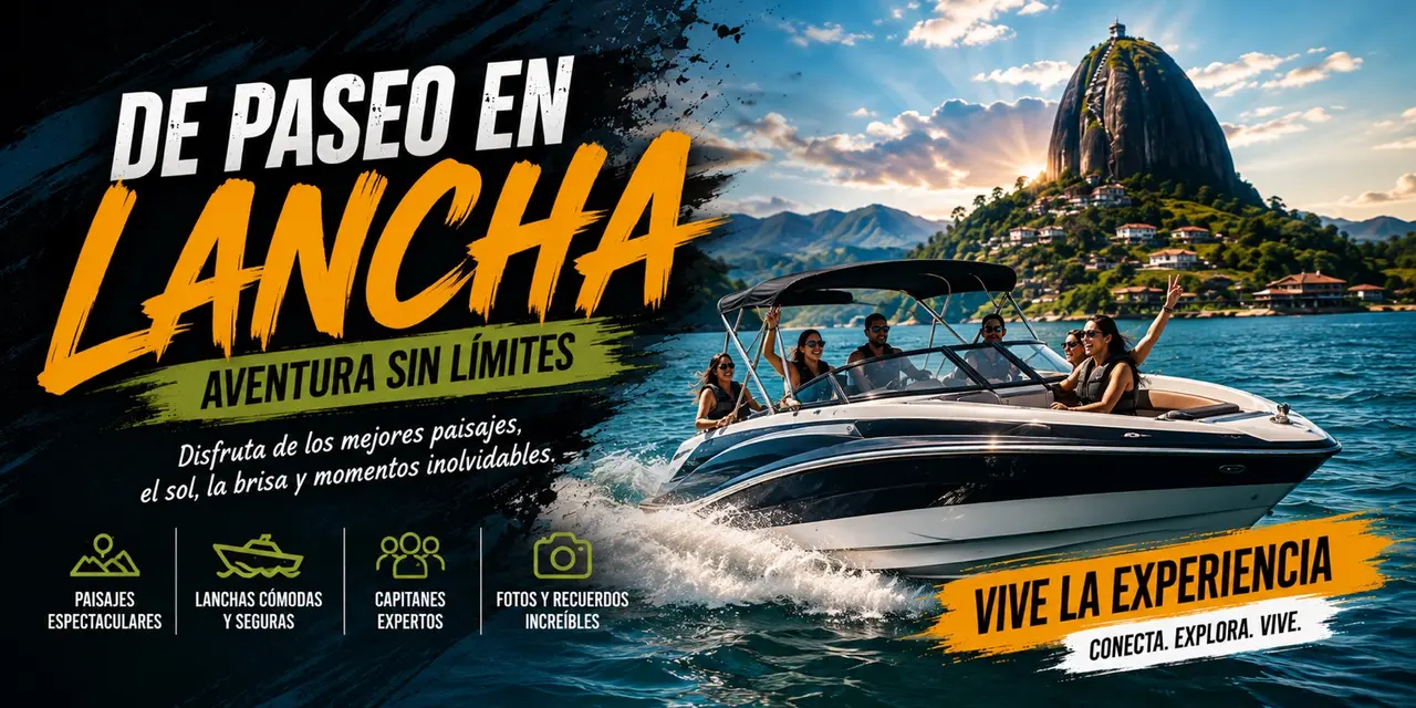 Publicidad de los paseos en lancha